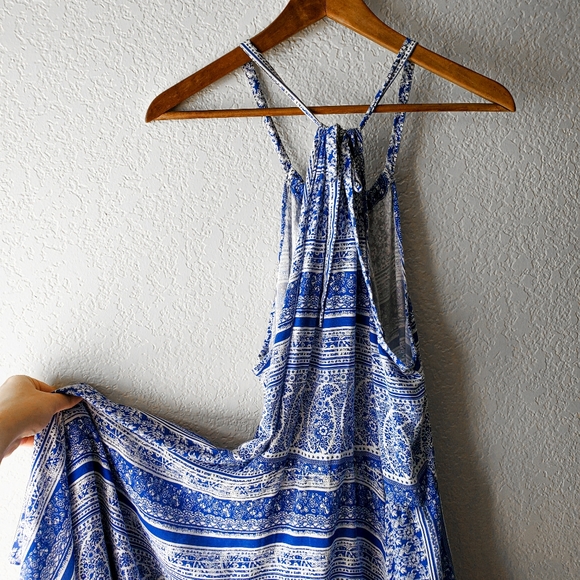 Live 4 Truth Blue and White Bohemian Dress - Picture 4 of 5